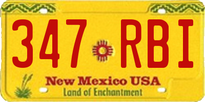 NM license plate 347RBI