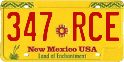 NM license plate 347RCE