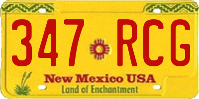 NM license plate 347RCG