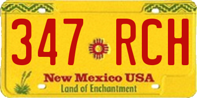NM license plate 347RCH