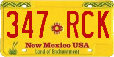 NM license plate 347RCK