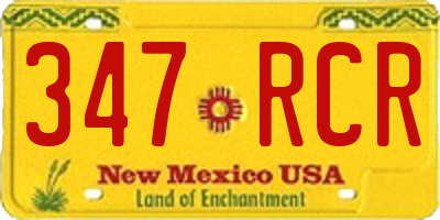 NM license plate 347RCR