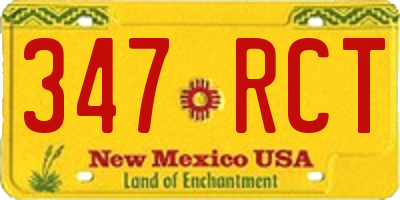 NM license plate 347RCT