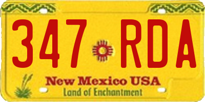 NM license plate 347RDA