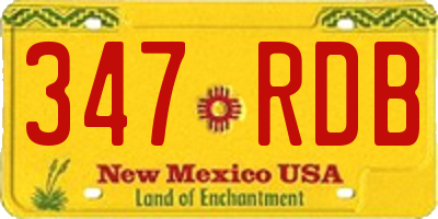 NM license plate 347RDB