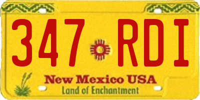 NM license plate 347RDI