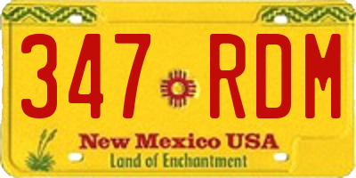 NM license plate 347RDM