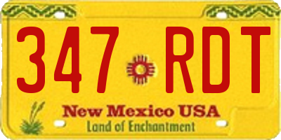NM license plate 347RDT