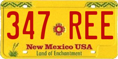 NM license plate 347REE