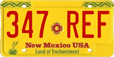 NM license plate 347REF