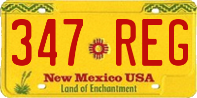 NM license plate 347REG