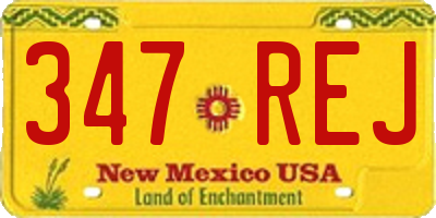 NM license plate 347REJ