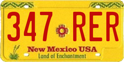 NM license plate 347RER