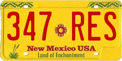 NM license plate 347RES