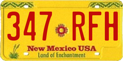NM license plate 347RFH