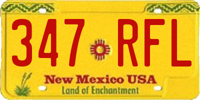 NM license plate 347RFL