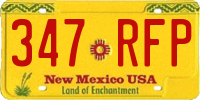 NM license plate 347RFP