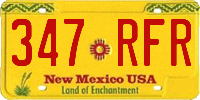 NM license plate 347RFR