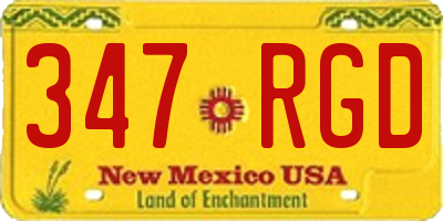 NM license plate 347RGD