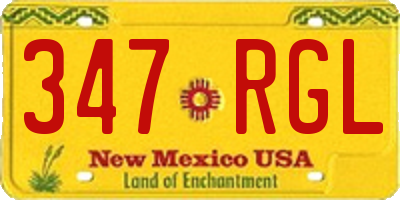 NM license plate 347RGL