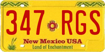 NM license plate 347RGS