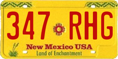 NM license plate 347RHG