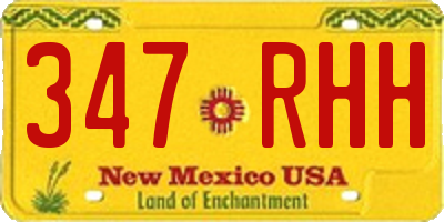NM license plate 347RHH
