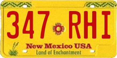 NM license plate 347RHI