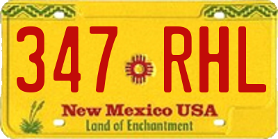 NM license plate 347RHL