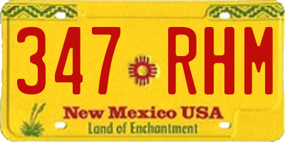 NM license plate 347RHM