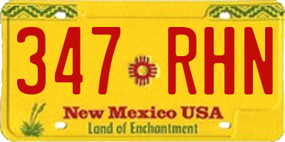 NM license plate 347RHN