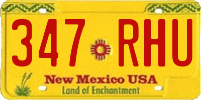 NM license plate 347RHU