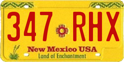 NM license plate 347RHX