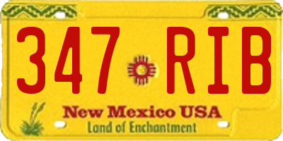 NM license plate 347RIB