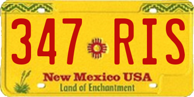NM license plate 347RIS