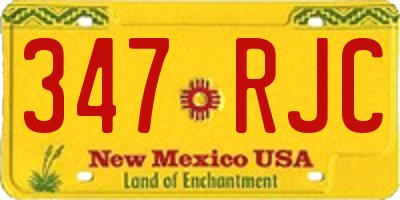 NM license plate 347RJC