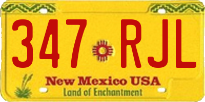 NM license plate 347RJL