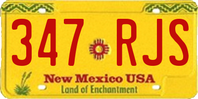 NM license plate 347RJS