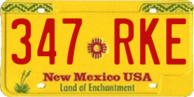 NM license plate 347RKE