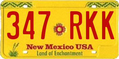 NM license plate 347RKK