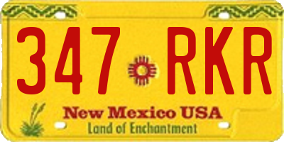 NM license plate 347RKR