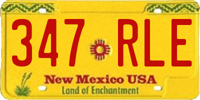 NM license plate 347RLE