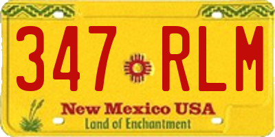 NM license plate 347RLM