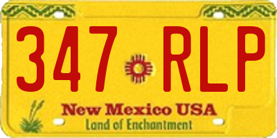 NM license plate 347RLP