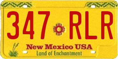 NM license plate 347RLR
