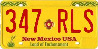 NM license plate 347RLS
