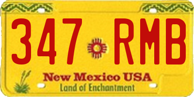 NM license plate 347RMB