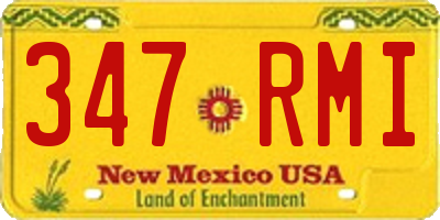 NM license plate 347RMI
