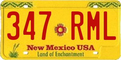 NM license plate 347RML
