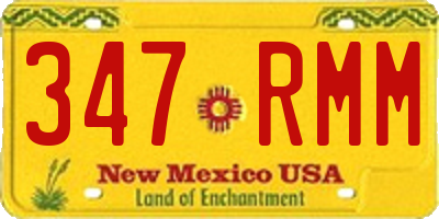 NM license plate 347RMM